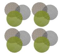 FUOYLOO 12pcs Pvc Heat Resistant Table Mats Thick Woven Non-slip Coasters for Tea Cups and Dining Table Protection Comfortable Feel Assorted style