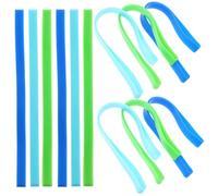 FUOYLOO 12pcs Silicone Rubber Bands Flat Elastic Band Fixation Multifunctional Use 20cm Flexible Binding for Cards Folders Industrial Uses Household Projects