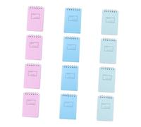 FUOYLOO 12pcs Spiral Notepad Memo Pads with Binder Ring Design, Refillable Creative A7 Paper Notebooks, Portable and Simple Style for School Supplies and Trip Use Color Color