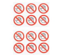 FUOYLOO 15pcs Do Not Touch Safety Stickers 25mm Self-adhesive Warning Labels for Machinery Industrial Use Peel and Stick Warning Decals for Accident Prevention