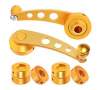 FUOYLOO 1set Aluminum Car Window Crank Handle Replacement Smooth Operating Lever with Comfortable Grip Compatible with Various Models Gold Automotive Window Accessories