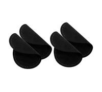 FUOYLOO 2 Pair Oval Elbow Patches Fake Leather Sewing Appliques Stylish Black Reinforcement Maintain Shape for DIY Enthusiasts Decorative Clothing Accessories Sweaters Pants