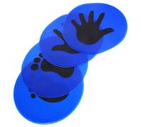 FUOYLOO 2 Pairs Football Training Floor Markers Flat Discs for Soccer Agility and Speed Drills, Blue Pvc Spot Markers, Safe and Sturdy for Gym Class and Setting up On-site Boundaries