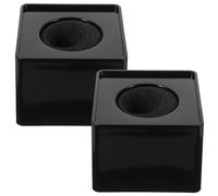 FUOYLOO 2 Pcs Portable Square Microphone Cube Mic Black Box with Creative Design, ABS Material for Interview and Broadcasting