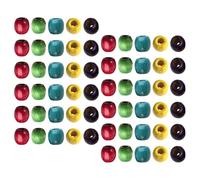 FUOYLOO 200pcs Assorted Color Wooden Dreadlock Hair Beads for Braids Hair Extensions and DIY Fashion Shows Stylish Simple Made from Synthetic Material Random Color
