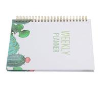 FUOYLOO 2024 Academic Year Planner 2024 Weekly Organizer Notebook with Coil Binding and Elastic Closure, Paper Material Home Supply for Students and Teachers, Delicate Design A5 Office