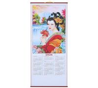 FUOYLOO 2026 Lunar Year Horse Wall Calendar Hanging Scroll Paper Decoration for Home and Office Featuring Traditional Culture and Versatile Design for Marking The Chinese New Year