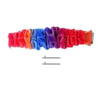 FUOYLOO 20mm Scrunchie Watchband Replacement Strap for Compatible Smartwatch, Soft Elastic Wristband Compatible with Women’s Wearable Technology, Comfortable Hair Ring Bracelet for Daily