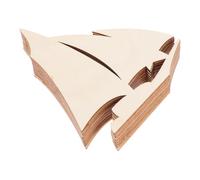 FUOYLOO 20pcs DIY Sailboat Crafts Unfinished Wood Blank Ship Pendants Unique Nautical Design Beige Wood Smooth Surface Easy to Use Summer Home Decor Birthdays