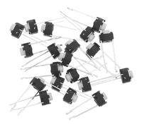 FUOYLOO 20pcs Mini Push Button Switch Tactile Button Switches Micro Tactile Sensitive Activation 2 Pin round Surface Mounted Plastic Copper for DIY Electronics