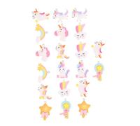 FUOYLOO 20Pcs Mini Unicorn Rainbow Cloud Charms for Jewelry Crafts DIY Earring Pendant Making Assorted Resin Cartoon Decorations Creative and Lightweight Accessories