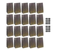 FUOYLOO 20pcs Packaging Bags Pouches Craft Paper with No Odor and Tear-resistant Features Festive Style Black Wrapping Bags for Carrying Little Things and Storing Items
