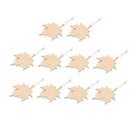 FUOYLOO 21pcs Wooden Maple Leaf Craft Kit Colorful Style Pre-Punched Hanging Ornaments No Splinters Edges Seasonal Autumn Decor for Classroom Projects and Thanksgiving