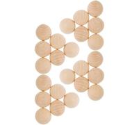 FUOYLOO 24pcs Half Wooden Beads Split Wooden Balls Khaki Lightweight Can Graffiti Wood DIY Crafts Accessories for Creative Crafting Projects