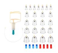 FUOYLOO 24pcs Vacuum Cupping Set Chinese Cupping Kit with Flexible Abs Cups for Expelling Cold and Dampness Daily Body Massage Therapy