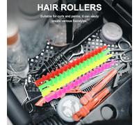 FUOYLOO 26pcs Spiral Perm Rods for Women Hair Curlers for Secure Wavy Styling Small Solid Hair Rollers Reusable Cold Wave Curling Tools for Salon and Personal Use