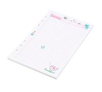 FUOYLOO 2pcs A5 Planner Paper Refills 6 round Holes, White Smooth Surface Paper, 45 Sheets Each Pack, for Loose Leaf Notebook and Dairy Book, Bright Colourful Design