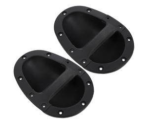 FUOYLOO 2pcs Black Abs Recessed Speaker Cabinet Handles with Stain Resistance and Comfortable Grip for Audio Equipment and Guitar Amplifiers