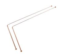 FUOYLOO 2pcs Brass Dowsing Sticks Spiritual Dowsing Rods with Dual Head Structure Portable Design Multifunctional Capabilities for Outdoor Adventure and Treasure Hunting 10.22x4.52x0.20in