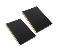 FUOYLOO 2pcs Business Bookkeeping Ledger Book with Pp Cover - Horizontal Grid Expense Log Notebook for Money Management and Finance Tracking - Accounting Record Planner for Home and Small