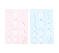 FUOYLOO 2pcs Clay Flower Petals Molds Clay DIY Tools Plastic Half Sphere Ball Shaped Workmanship for Personal and Professional Use