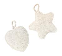 FUOYLOO 2pcs Dual-Sided Bath Loofah Sponge Exfoliating Shower Body Scrubber for Men and Women Compact Natural Pad for Deep Cleansing and Soft Skin Care for Home and Travel Use
