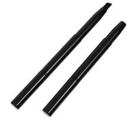 FUOYLOO 2pcs Eyebrow Brush Makeup Tool Double-ended Soft Fill Cosmetic Tool with Design Black Plastic Artificial Fiber for Professional Use