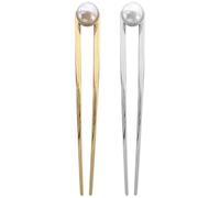 FUOYLOO 2pcs Hair Chopsticks for Women Pearl Hair Forks Buns Easy to Slide into Bun Delicate Classic Appearance for Costume Balls and Proms