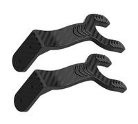 FUOYLOO 2pcs Helmet Holder Wall Mount Hooks Black Abs Hard Hat Holder Jacket Wall Hanger Strong Loadbearing Capacity Multifunctional Design Simple Elegant Storage Solution for Home Or Shop