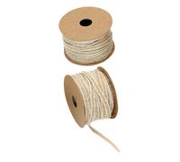 FUOYLOO 2pcs Khaki Fish Silk Linen Packing Ribbons 10m Long Simple Style Delicate Fresh Chic for Wedding Craft Decor and Hand Made Courses