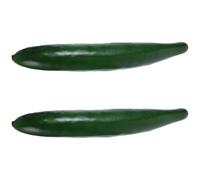 FUOYLOO 2pcs Lifelike Artificial Cucumber Model Made of Foam, Green Simulation Cucumbers for Commercial Display Or Early Education, Not Easily Deformed and Easy to Care for Decorative