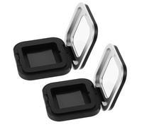 FUOYLOO 2pcs Loose Powder Case Magnetic Empty Eyeshadow Box Compact Sample Display Plastic Sleek Minimalist Stylish Makeup Eyeshadow Travel Box for Makeup Collection