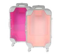 FUOYLOO 2Pcs Mini Makeup Suitcases Small Cosmetic Carrying Cases Portable Organizer for Women Travel and Storage