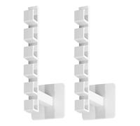 FUOYLOO 2pcs Multi-Functional Coat Hooks Adhesive Wall Mount Abs Plastic Sleek White Design Versatile Use for Small Bags Scarves in Homes and Rooms