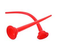 FUOYLOO 2pcs Plastic Caulking Gun Extender - Straight & Curved Caulk Nozzle Tip For Sausage Seamless Sealant Adhesive Application Tool (Red)