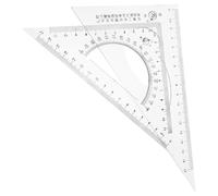 FUOYLOO 2Pcs Plastic Triangle Ruler Set Geometric Ruler Multifunctional Use High Precision Sl esign for Drawing and Modeling, Geometry Sets for School Professionals and Students
