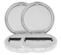 FUOYLOO 2pcs Portable Makeup Powder Box for Loose Powder and Blusher 5g Capacity Simple Appearance Design with Smooth Surface for Travel Use and Outdoor Carrying