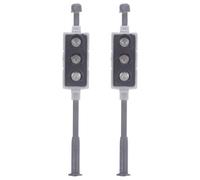 FUOYLOO 2pcs Realistic Train Model Signals for Sand Table DIY Accessories with Fine Craftsmanship Abs and Metal Material, for Artistic Creation and Miniature Landscape Decoration
