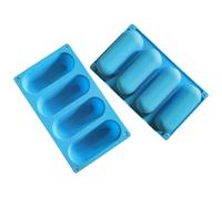 FUOYLOO 2pcs Silicone Hot Dog Bun Mold for Baking Sausage Shapes, Non-Stick DIY Hot Dog Making Molds Suitable for Kitchen Bakeware and Bread Buns
