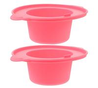 FUOYLOO 2pcs Silicone Wax Pot Liner 400ml Pink Wax Melt Bowls for Home Waxing Personal Use Versatile Waxing Experience Quick Melt Replacement Accessories