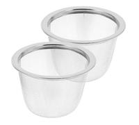 FUOYLOO 2pcs Stainless Steel Tea Leaf Infuser Filters Small Fine Mesh Teapot Strainer Inserts 6.5cm Diameter Suitable for Loose Tea Brewing