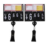 FUOYLOO 2pcs Supermarket Price Tags Clip-on Style with Large Display Area, Abs Material, Not Easy to Fall, for Shopping Malls and Supermarkets Price Label Display Color Color