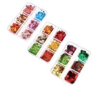 FUOYLOO 3 Boxes Maple Leaf Nail Charms Nail Sequins Fall Easy DIY Application Maintain Vibrant Shine Unique Maple Leaf Design Autumn Elegance Women Create Stunning Designs at Home