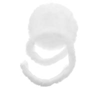 FUOYLOO 3 Fabric Roll White Faux Ribbon Trim Chic Elegant Classic White Background Fuzzy Texture for Holiday Decoration Projects Christmas Festival Crafts