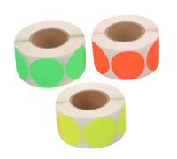 FUOYLOO 3 Rolls Inventory Control Use First Labels Adhesive Food Stickers Fluorescent Red Green Yellow Circle Decals for Restaurant Food Storage and Kitchen Organization