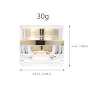 FUOYLOO 30g Acrylic Refillable Cream Dispenser Bottle with Lid, Small Travel Cosmetic Storage Container for Lotion and Eye Cream, Reusable Sample Holder for Personal Care