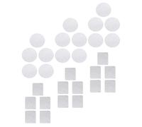 FUOYLOO 30pcs Metal Stickers Eyeshadow Palette DIY Kit and Square Iron for Creating Custom Eye Shadow Palettes