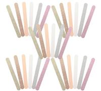 FUOYLOO 30pcs Nail Shaping Files Double-Sided Nail File Buffing Surface Sanding with Glitter Powder Eva Material for Manicure Salon Use