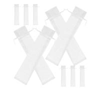 FUOYLOO 30pcs Organza Storage Pouches Drawstring Candy Bags White Smooth Drawstring Design Easy to Carry Folding Fan Storage for Christmas Weddings