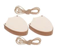 FUOYLOO 30pcs Wooden Shield Cutouts for Crafts, Unfinished Blank Wood Craft Embellishments for Painting and Staining, for Holiday Ornaments and Stylish Presents